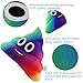 BESTOMZ Poop Plush Pillow Round Cushion Soft Toy, 35 x 30 x 10 cm (Smile poop Rainbow)