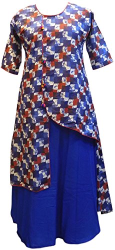 Smsaree Stylish & Designer Premium Quality Ethnic Rayon Kurti For Women (Blue)