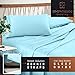 Empyrean California King Sheet Sets - 4 PC Super Soft Cal King Bed Sheets - Double Brushed Microfiber Cal King Sheets - Hotel Luxury Light Baby Blue Bed Sheets cal king, with 4 Corner Elastic Straps