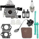 Wellsking FS 55 RC Carburetor for Stihl FS38 FS55 FS 38 HL45 HS45 KM55 FC55 FS 45 FS46 FS46C FS 55 FS55R FS55RC FS45C FS45L FS55C FS55T Weed Eater String Trimmer Replace C1Q-S186