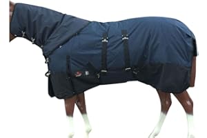 HILASON 1200D Waterproof Winter Horse Blanket Neck Cover Belly Wrap | Horse Blanket | Horse 72 in