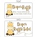 50 Giraffe Diaper Raffle Tickets | Gender Neutral Baby Shower Game