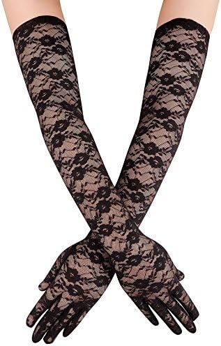 Lullaby Women's Summer UV Protection Bridal Party Floral Lace Gloves
