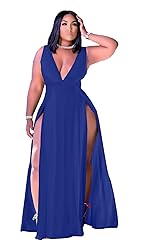 Women's Off Shoulder Casual Long Sleeve Split Maxi