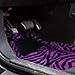 OxGord 21pc Zebra Car Seat Cover, Carpet Floor Mat, Steering Wheel Cover and Shoulder Pad Set - Universal Fit, Truck, SUV, or Van - Purple