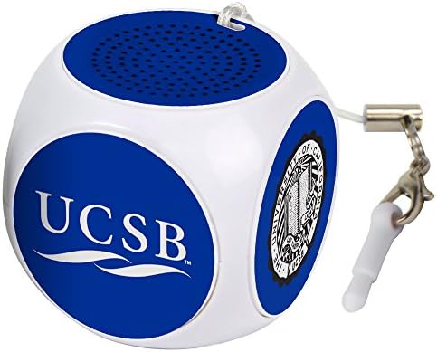 UC Santa Barbara Gauchos MX-100 Cubio Mini Bluetooth Speaker Plus Selfie Remote - White