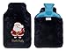 2 Liters Classic Rubber Hot Water Bottle & Luxurious Cozy Faux Fur Cover Set (Dark Blue Santa / Blue Bottle)