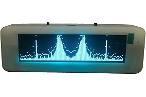 TKOWTB Music Spectrum Display Voice-Controlled Vehicle Professional HiFi Spectrum OLED Music Spectrum Display Blue