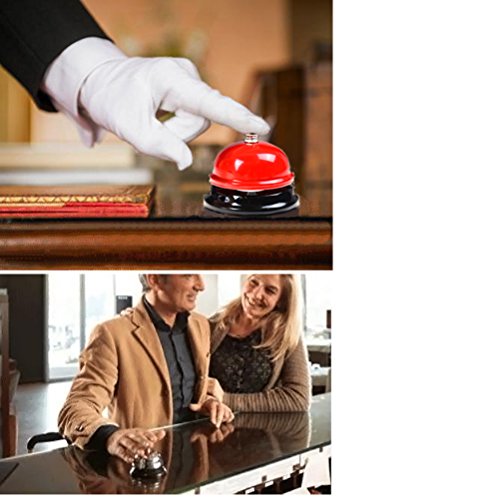 Retro Classical Red Call Bell Ring Bell Toy Party Prop for Family Restaurant Bar