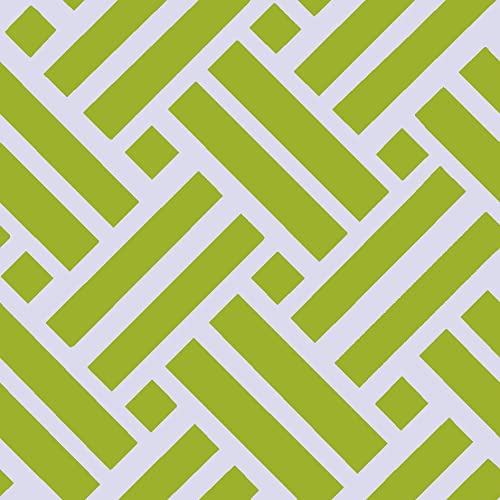 Stitch & Sparkle Cotton Duck 45″ Zigzag Geo Brunt Green Color Sewing Fabric by The Yard