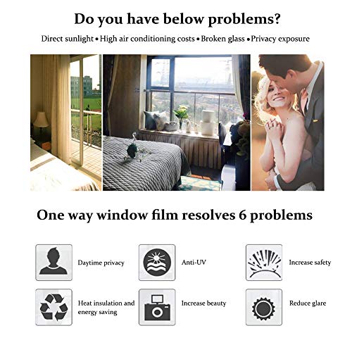 3 Control+Anti+UV+Privacy+Non+Adhesive+Black+Silver