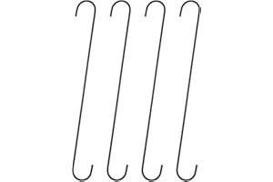 HARFINGTON 4pcs Long S Hooks 16 Inch Extra Long Metal S-Shaped Hanging Hooks High Manganese Steel S Hanger Storage Organizing