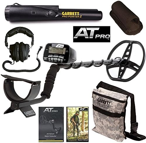 Garrett at Pro Metal Detector with Pro Pointer II & Camo Digging Pouch (One Pack)