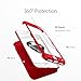 Spigen Thin Fit 360 iPhone 7/8 Case with Exact Slim Full Body Protection and 2 Packs of Tempered Glass Screen Protector for iPhone 7/8 - Red