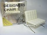 Kitchen Mid Century Modern Design Miniature 1/12 MR90 Barcelona Chair WHITE (LIMITED COLOR) Book