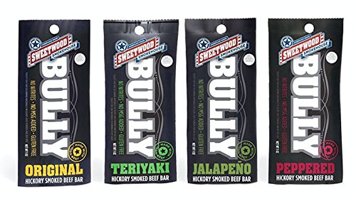 Sweetwood Smokehouse All-Natural | Bully Beef Bar | Nitrite-Free | Grass-Fed | Gluten-Free | Variety Pack | 1oz (4 Count)