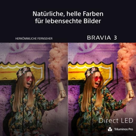 BRAVIA 3 - Direct LED 75 Zoll Fernseher (K75S32), X-Balanced Speaker, Dolby Vision/Atmos, IMAX Enhanced, Google TV (2025), Google Cast, Apple AirPlay 2, Eco Dashboard 2, Game Menu 2, Smart TV