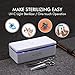 LED UV Sterilizer Box (Professional) Ultraviolet Light Bacteria Sanitizer Cosmetic Cleaning Tool Kid Pacifiers Toy Cleaner Toothbrush Nail Beauty Salon Art Makeup Equipment Phone Disinfectant Retainer