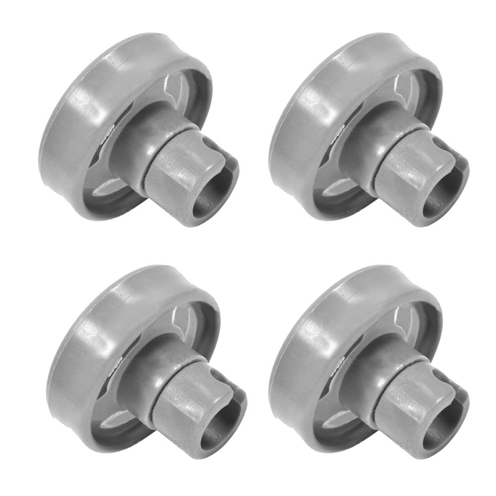 4x Dishwasher Lower Basket Wheels,Universal Bottom Basket Rollers & Axles Pin Replacement for Hotpoint/Candy/Ariston/Creda/Fisher & Paykel/Haier/Smeg/Kenwood/Indesit/Hoover Dishwasher