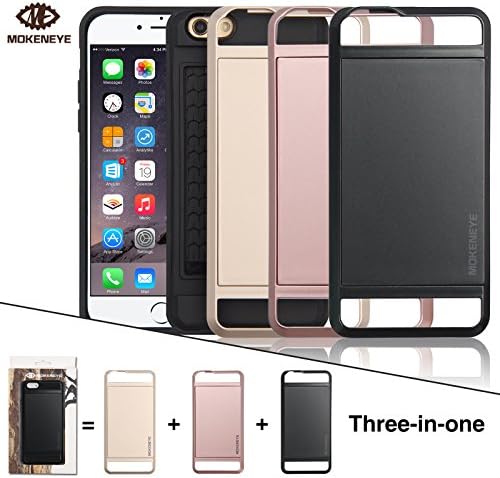 MokenEye 4.7-Inch Wallet Slide Cover for Iphone 6/6S - Black/Gold/Rose Gold