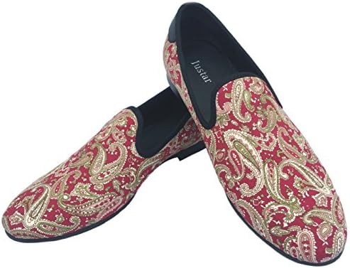 Men's Designer Loafers Casual Leather Dress Shoes Evening Slip On Printed Smoking Slippers Driving Flats Blue Red