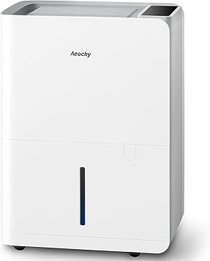 Max 25L/d, luftentfeuchter elektrisch, AEOCKY Raumgröße ca.200m³(50m²), Smart Luftentfeuchter mit Ablaufschlauch, Geeignet für Keller, Waschküche, Schlafzimmer, Badezimmer