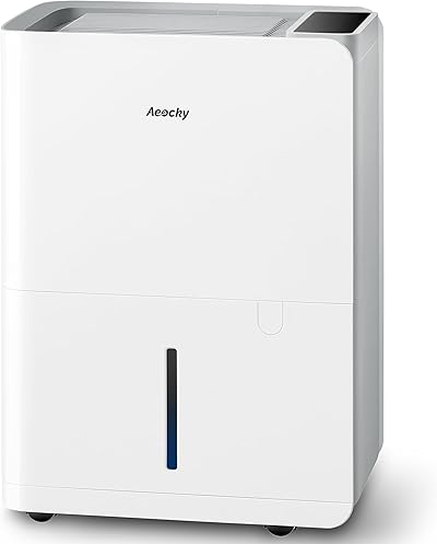 Max 25L/d, luftentfeuchter elektrisch, AEOCKY Raumgröße ca.200m³(50m²), Smart Luftentfeuchter mit Ablaufschlauch, Geeignet für Keller, Waschküche, Schlafzimmer, Badezimmer