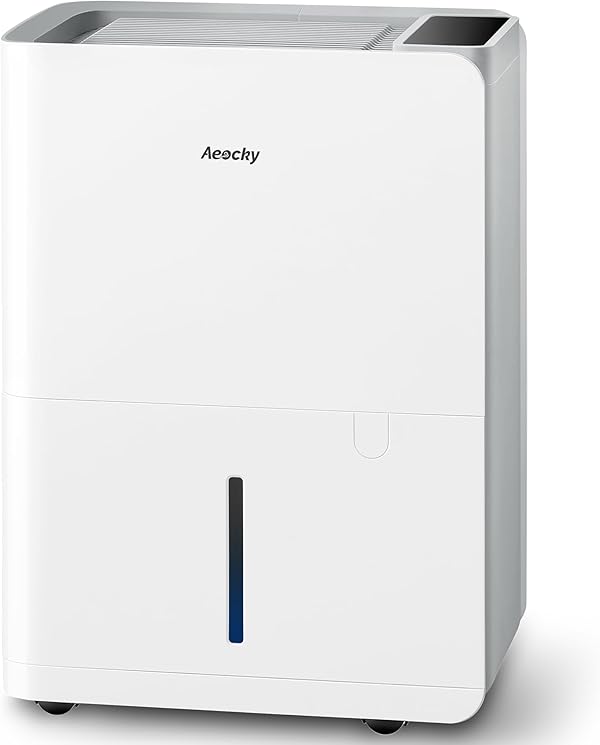 Max 25L/d, luftentfeuchter elektrisch, AEOCKY Raumgröße ca.200m³(50m²), Smart Luftentfeuchter mit Ablaufschlauch, Geeignet für Keller, Waschküche, Schlafzimmer, Badezimmer