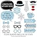 Big Dot of Happiness Winter Wonderland Photo Props, Snowflake Holiday Party Decorations, Winter Wedding Photo Booth Props Kit, 20 Count