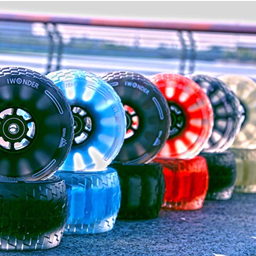 IWONDER Cloud Wheel Electric Skateboard Wheels 120mm Patented Damping Foam Core All Terrain Off Road 78A Translucent Urethane Longboard Wheels