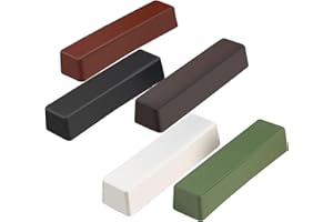 Konvixon Polishing Buffing Compound Sets 20oz (4oz Each), 5Pcs Aluminum Polishing Compound, 5 Grits from Coarse to Ultra-Fine Buffing Wheel Compound Bars for Stainless Steel, Metal, Jewelry, Glass