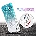 Ruky for iPhone XR Case, iPhone XR Glitter Case, Gradient Quicksand Series TPU Bumper Cushion Reinforced Corners Protective Bling Liquid Women Case for iPhone XR 6.1 inches, Gradient Teal