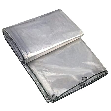 KKCF Plane Planen Schutzplane Abdeckplane Abdeckhaube Transparent PE Regenfest Winddicht Doppelschicht Schuppen Seitenvorhang