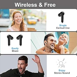 Cuffie Bluetooth, TWS Auricolari Bluetooth Senza Fili Cuffie Wireless Bluetooth 5.0 Sportivi in Ear con Custodia da… - immagine 8
