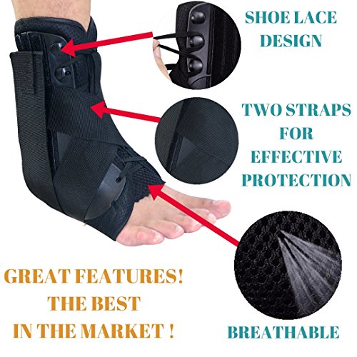 MEDIZED Ankle Stabilizer Brace Support Guard Protector Sports Safety
