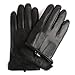 Sandory Men's Luxurious Genuine Leather with Rabbit-Fur Lined Gloves