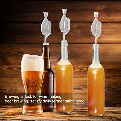 AIEVE Twin Bubble Airlocks, 4 Pack Brewing Airlock Wine Airlock Beer