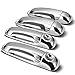 For Dodge Ram/Dakota/Durango/Jeep Liberty 4DR 4pcs Exterior Door Handle Cover with Passenger Keyhole (Chrome)