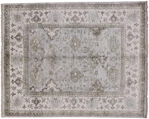 New Oushak Hand Knotted Wool Area Rug From India 8' X 10' 1"