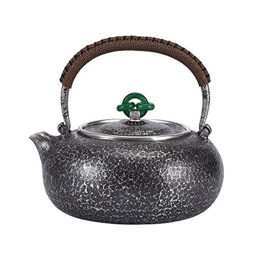 HKRSTSXJ Cerimonia Sterling Silver bollitore Sterling Silver bollitore for tè e delle Famiglie Teiera d'Argento 999… - immagine 7