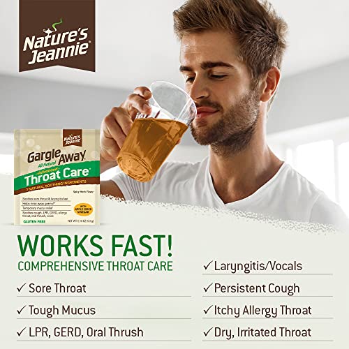 Gargle Away AllNatural Throat Care Soothes Sore Throat, Tough Mucus, Persistent Cough, Oral