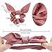 Ondder Bow Scrunchies for Hair Satin Silk Scrunchies, Hair Accessories for Women Ladies Young Women, 6 Assorted Colors Scrunchies