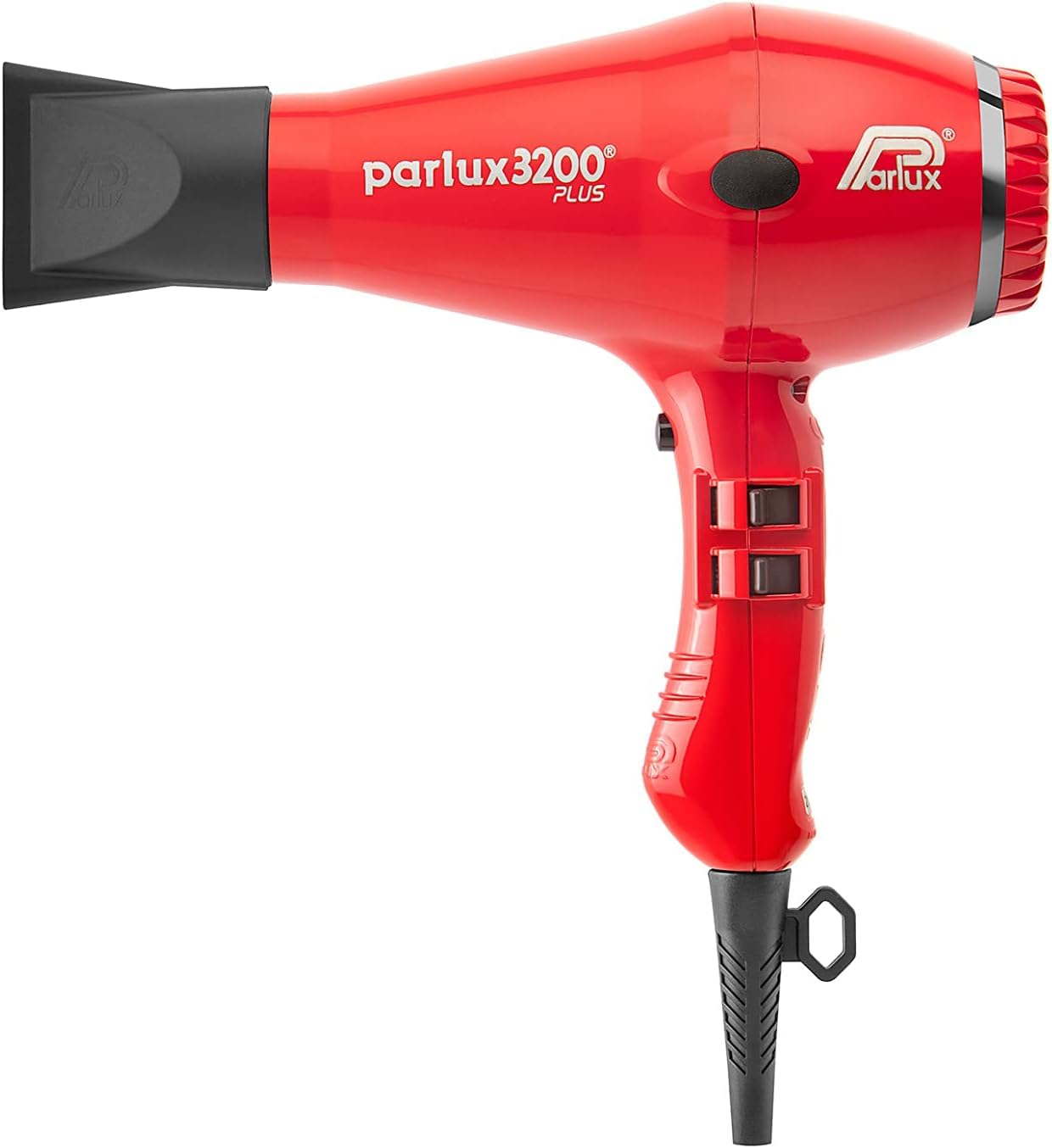 Parlux 3200 Plus Hair Dryer in Raunchy Red. Lightweight Compact 1900W Dryer with Ultra High Tech Ionic Technology. Salon Favourite with 2 Speed Settings & 3 Heat Controls Plus Cool Shot Button.