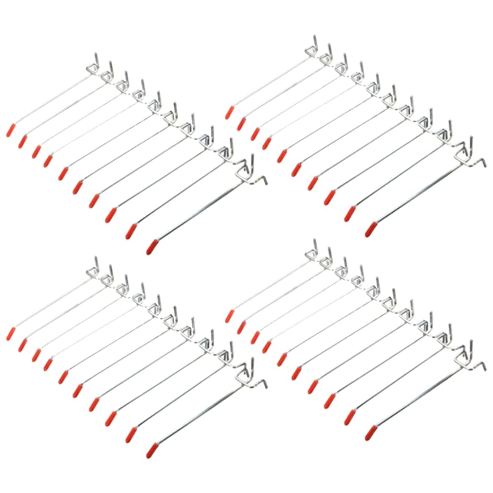 Lrtzizy 40Pcs Single Hooks 150mm Board Slat Wall Retail Display Shop Peg Fits 25mm