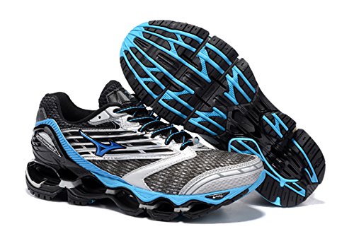 Men's Wave Prophecy 5 Running Shoe,Gunmetal/Atomic Blue,43 M EUR/10 D(M) US Men