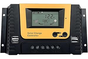 SOGTICPS 80A Charge Controller, PWM Solar Intelligent Controller Fit for Max 3840W Solar Power 12V 24V 36V 48V Lithium/AGM/Gel/Flooded Battery