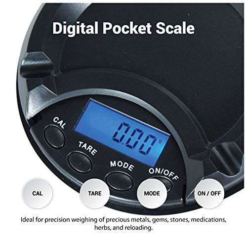Horizon Ats-100 Digital Ashtray Scale, Precision Pocket Scale, 100g By 0.01g - Thumbnail 2