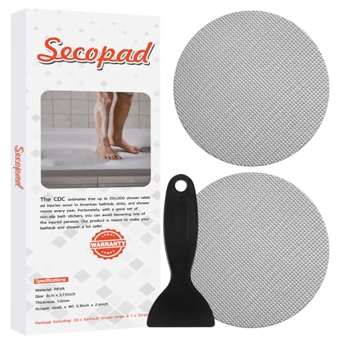 Secopad Round Non Slip Bathtub Stickers Scraper