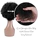 QUEENTAS 8inch Short Afro Wigs Short Curly Human Hair Afro Wigs for Black Women None Lace Natural Black #1B (Fluffy Tight Curls)