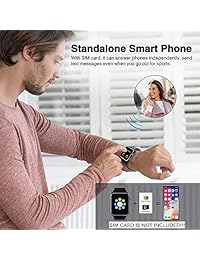 Reloj inteligente Bluetooth con ranura para tarjeta SIM, llamada, masaje, para teléfonos iOS y Android, resistente al sudor para niños, hombres y mujeres